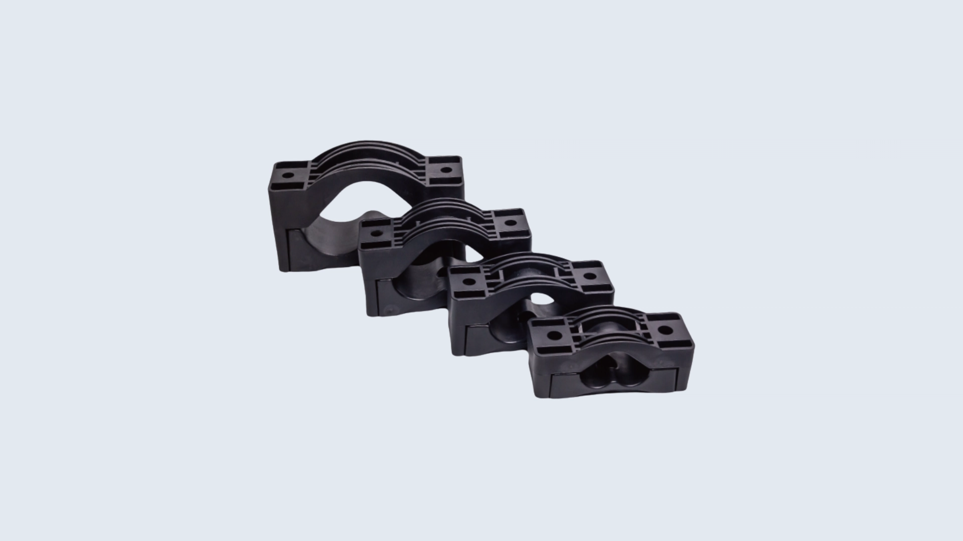 Three-core nylon cable clamp